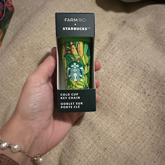 NWT FARM RIO X STARBUCKS SET OF 3 COLD CUP KEYCHAINS - Picture 3 of 4